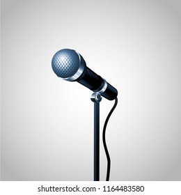 Microphone Vector Illustration. Standup Comedy Show Concept. EPS10