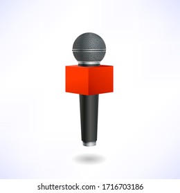 Microphone vector illustration white background