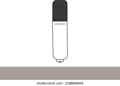 microphone vector illustrator line art design art