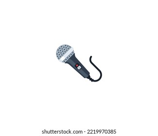 Microphone vector isolated icon. Mic emoji illustration. Microphone vector isolated emoticon