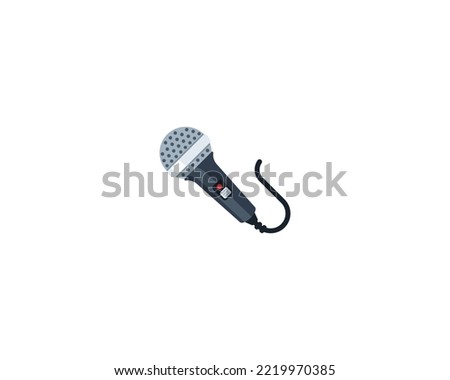 Microphone vector isolated icon. Mic emoji illustration. Microphone vector isolated emoticon