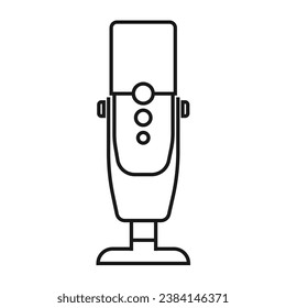 Vector de micrófono aislado en fondo blanco. diseño vectorial podcast. 