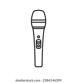 Vector de micrófono aislado en fondo blanco. diseño vectorial podcast. 