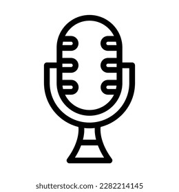 Microphone Vector Line Icon Design