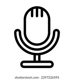 Microphone Vector Line Icon Design