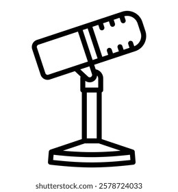 Microphone Vector Line Icon Design