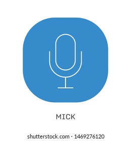 Microphone vector line icon for web