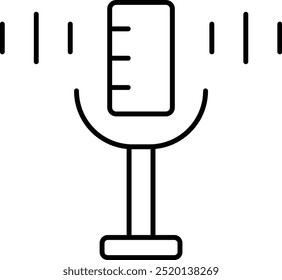 Diseño de iconos de línea de Vector de micrófono