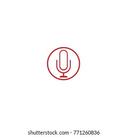 microphone vector logo