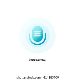 microphone vector logo voice assistant command karaoke app icon retro control