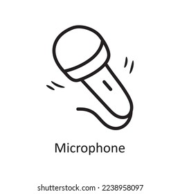 Mikrofon, Vektorgrafik, Symbol Design-Illustration. Entertainment-Symbol auf weißem Hintergrund - EPS10-Datei