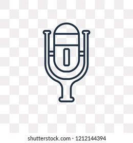 Microphone vector outline icon isolated on transparent background, high quality linear Microphone transparency concept can be used web and mobile