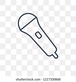 Microphone vector outline icon isolated on transparent background, high quality linear Microphone transparency concept can be used web and mobile