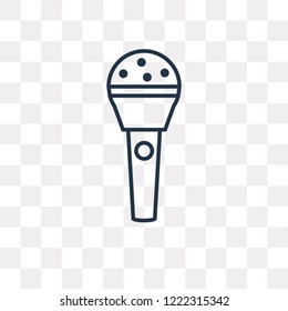 Microphone vector outline icon isolated on transparent background, high quality linear Microphone transparency concept can be used web and mobile