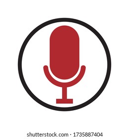 Microphone vector simple icon vector  illustration symbol