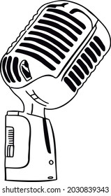 MICROPHONE VEKTOR SINGER KARAOKER VOCAL INSTRUMENT RAP BERICHTERSTATTER 