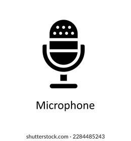 Microphone Vector   solid Icons. Simple stock illustration stock