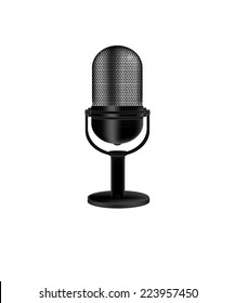 Microphone,  vintage microphone,  old microphone,  retro microphone isolate