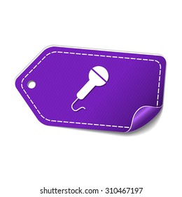 Microphone Violet Vector Icon Design