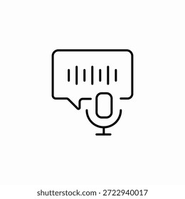 microphone voice message icon sign vector