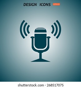 Microphone. Voice recording. icon. vector design