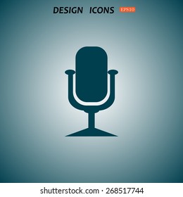 Microphone. Voice recording. icon. vector design
