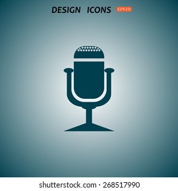 Microphone. Voice recording. icon. vector design