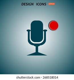 Microphone. Voice recording. icon. vector design