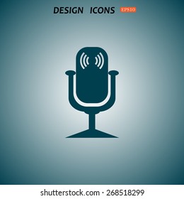 Microphone. Voice recording. icon. vector design