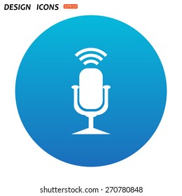 Microphone. Voice recording. icon. vector design