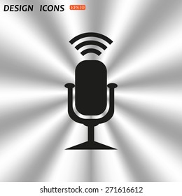 Microphone. Voice recording. icon. vector design