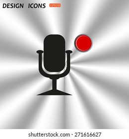 Microphone. Voice recording. icon. vector design