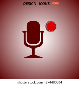 Microphone. Voice recording. icon. vector design