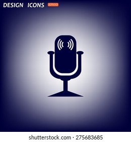 Microphone. Voice recording. icon. vector design