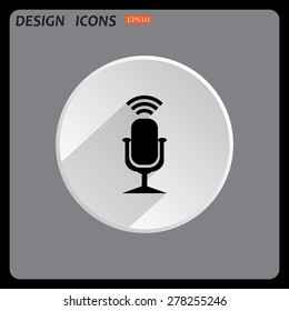 Microphone. Voice recording. icon. vector design