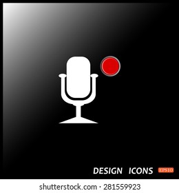 Microphone. Voice recording. icon. vector design