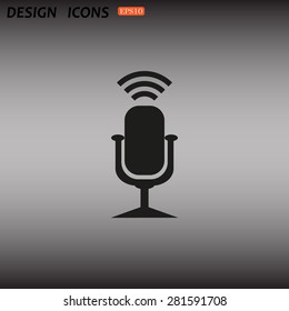 Microphone. Voice recording. icon. vector design