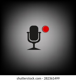 Microphone. Voice recording. icon. vector design