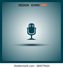 Microphone. Voice recording. icon. vector design
