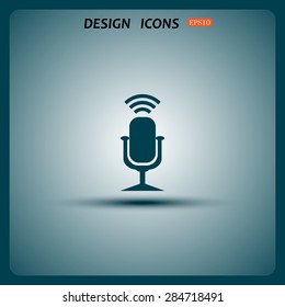Microphone. Voice recording. icon. vector design