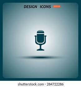 Microphone. Voice recording. icon. vector design