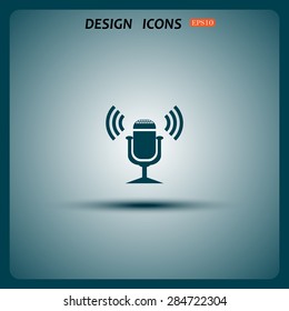 Microphone. Voice recording. icon. vector design