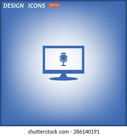 Microphone. Voice recording. icon. vector design