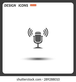 Microphone. Voice recording. icon. vector design