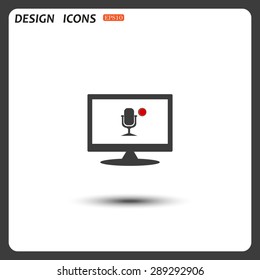 Microphone. Voice recording. icon. vector design