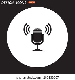 Microphone. Voice recording. icon. vector design