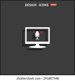 Microphone. Voice recording. icon. vector design