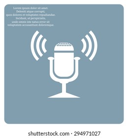 Mikrofon. Sprachaufzeichnung. Icon. Vektorillustration-Design