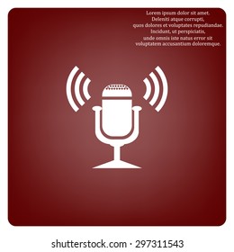 Microphone. Voice recording. icon. vector design