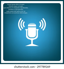 Microphone. Voice recording. icon. vector design